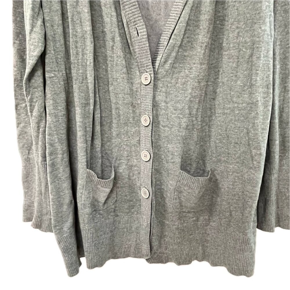 Womens 4X torrid gray Longline Button Cardigan - Picture 4 of 8